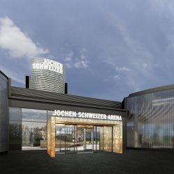 Jochen Schweizer Arena Eingangsbereich